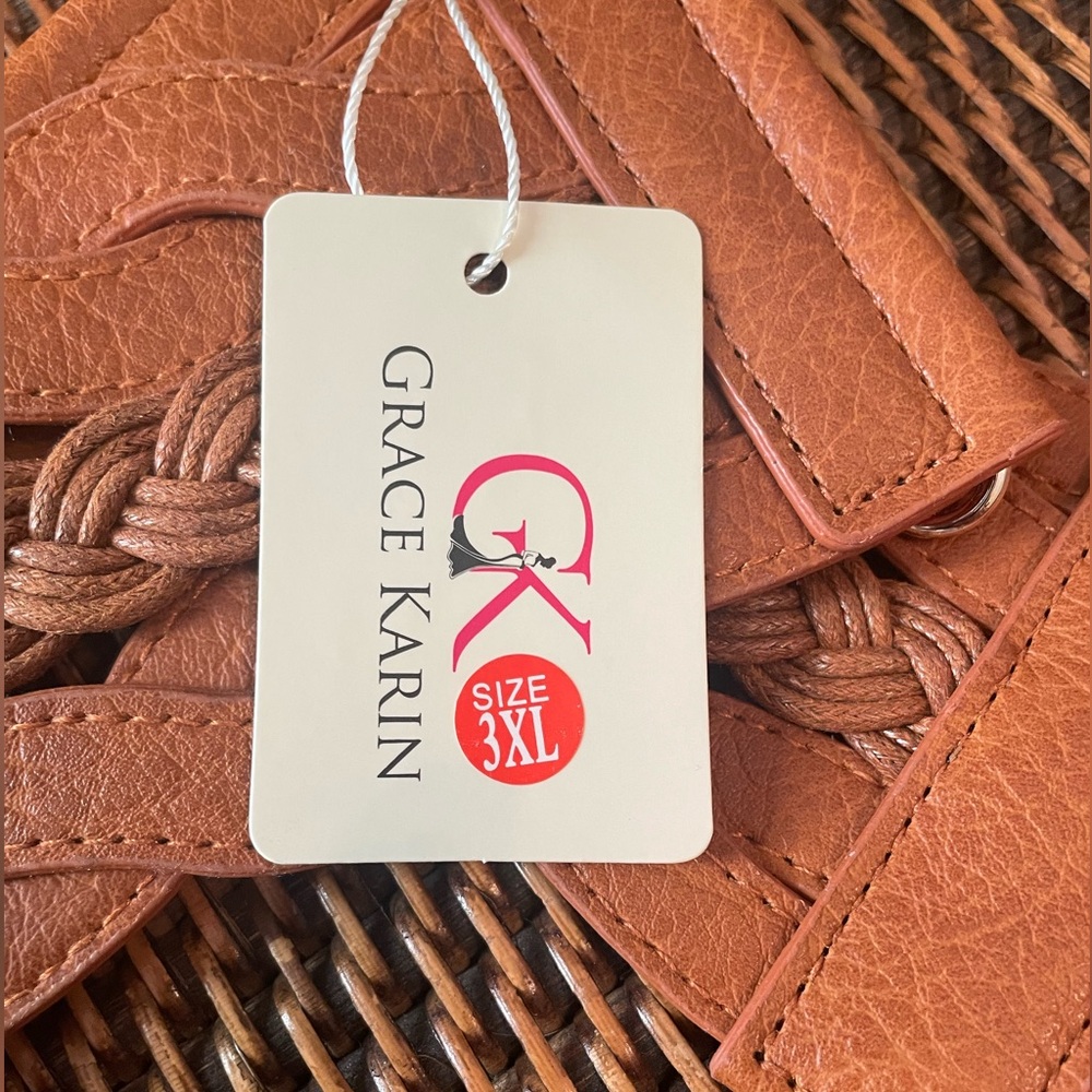 Grace Karin Carmel Color Stretch Belt NWT 3XL - Picture 5 of 7